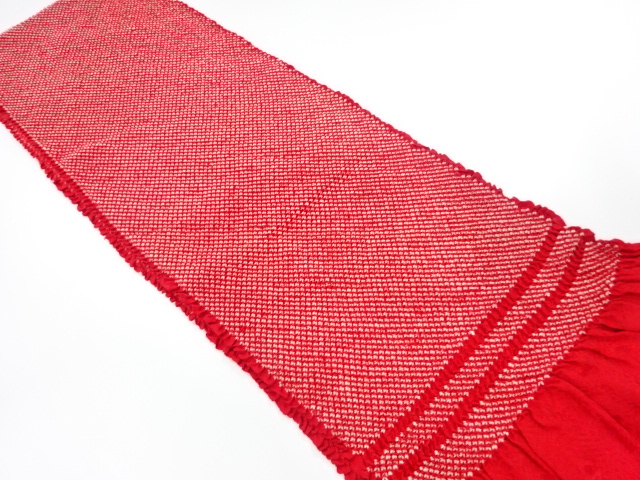 正絹　振袖用　絞り　帯揚げ